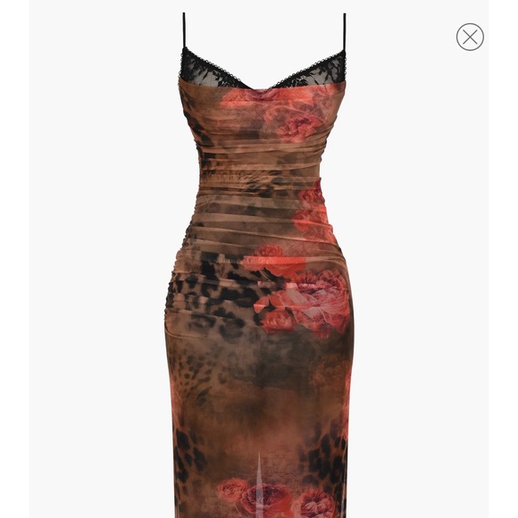 House of CB Dresses House Of Cb Nalini Floral Mesh Corset Cocktail
